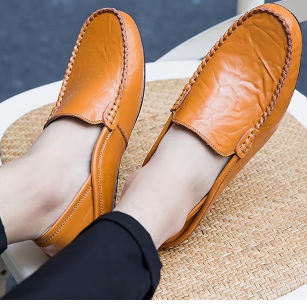 Leather Slip on Loafers